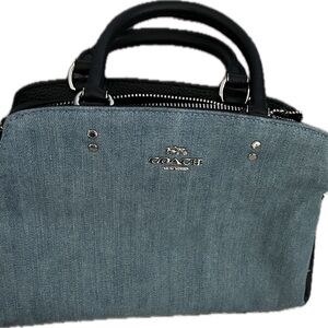 Coach Handbag in Denim and Leather.